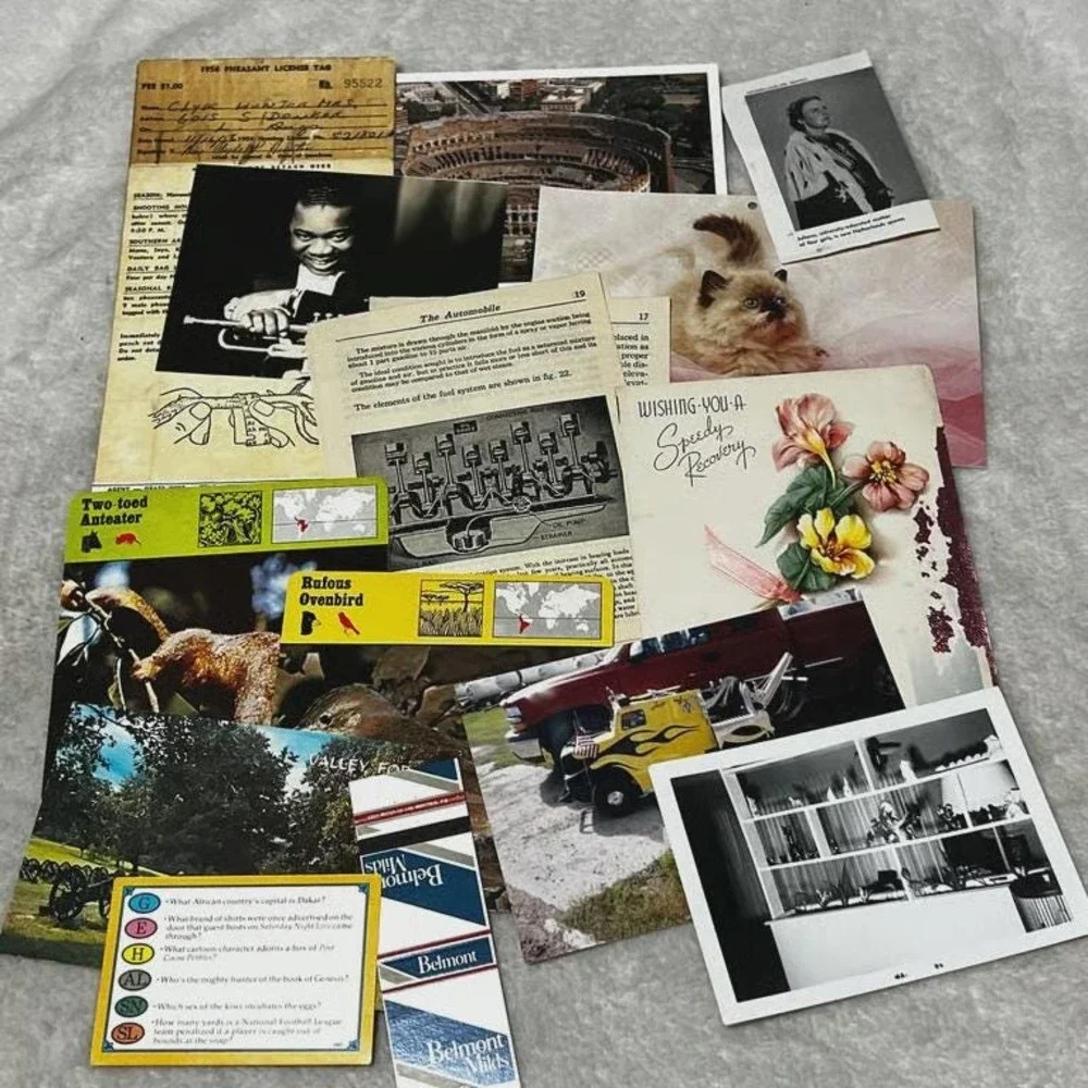 100+ piece Ephemera Lot 25 Collage Crafting Junk Journals Scrapbooking